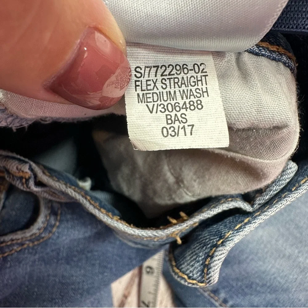 Old Navy denim flex Straight medium wash Jeans boys 16R adjustable waist